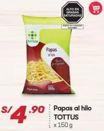 Hiperbodega Precio Uno Papas al Hilo Tottus 150g oferta