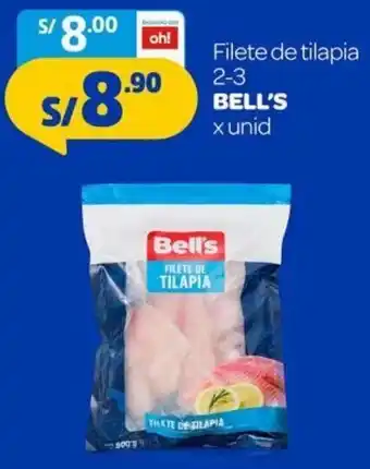 Mass Filete de Tilapia 2-3 Bell's oferta