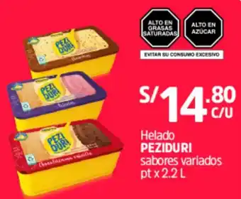 Plaza Vea Helado Peziduri 2.2L oferta