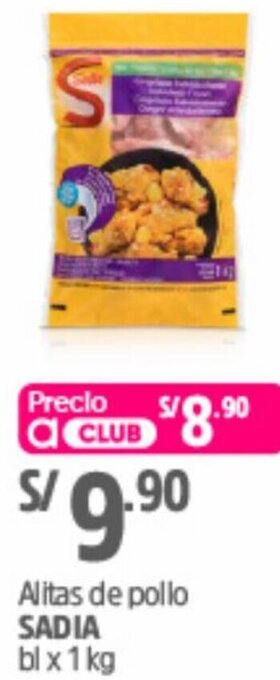 Plaza Vea Alitas de Pollo Sadia 1kg oferta