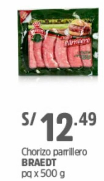 Plaza Vea Chorizo Parrillero Braedt 500g oferta