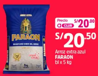 Plaza Vea Arroz Extra Azul Faraon 5kg oferta