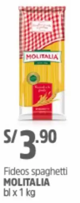 Plaza Vea Fideos Spaghetti Molitalia 1kg oferta