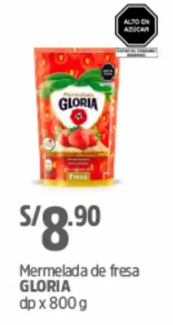 Plaza Vea Mermelada de Fresa Gloria 800g oferta