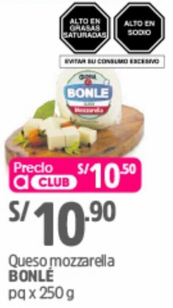 Plaza Vea Queso Mozzarella Bonlé 250g oferta