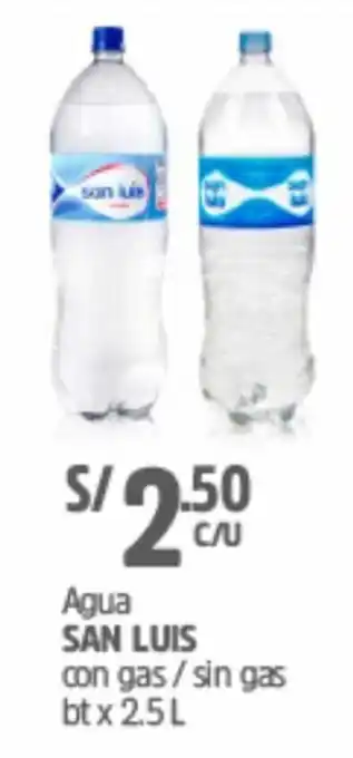 Plaza Vea Agua San Luis 2,5L oferta