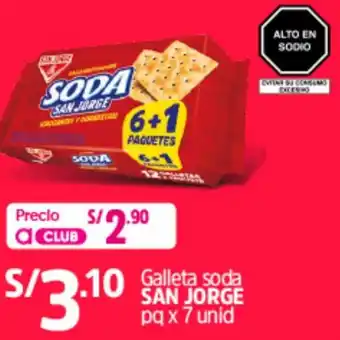 Plaza Vea Galleta Soda San Jorge 7 Unid oferta