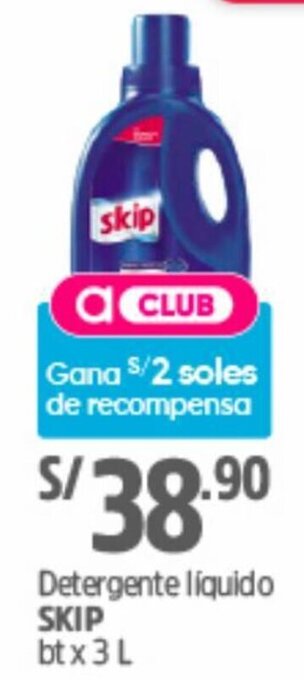 Plaza Vea Detergente Líquido Skip 3L oferta