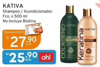 Mifarma Kativa Shampoo/Acondicionador 500ml oferta