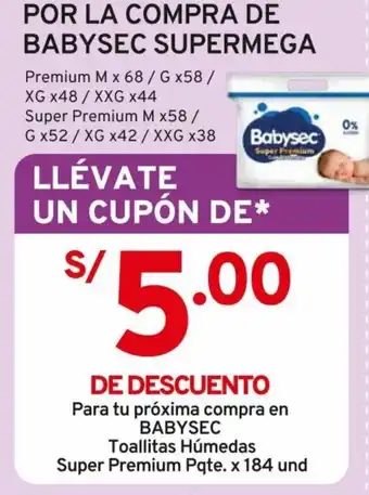 Mifarma Por La Compra de Babysec Supermega oferta