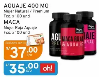 Mifarma Agua JE 400mg / Maca 100und oferta