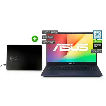 Tottus Laptop vivobook 15.6" core i5-9na 8gb 512ssd gtx1650 + mouse pad oferta