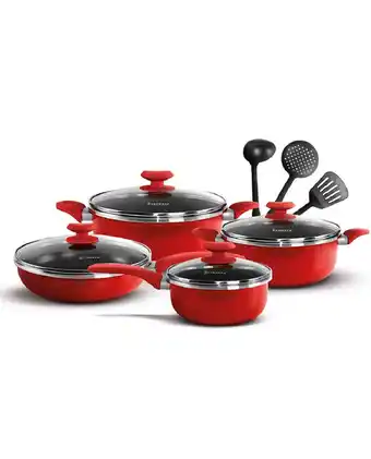Tiendas EFE Set de ollas antiadherentes fz-1625t-2 rojo oferta