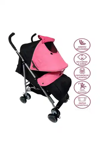 Tiendas EFE Coche bastón baby craft rosado oferta