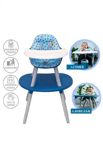 Tiendas EFE Silla de comer escritorio bistro azul oferta
