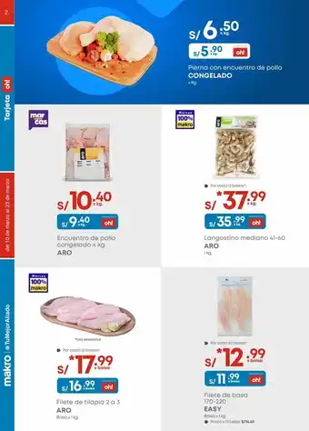 Makro Pierna de pollo kg oferta