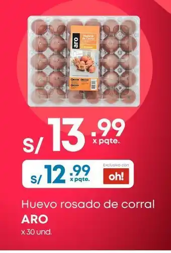 Makro Huevo rosado de corral x 30 und. aro oferta