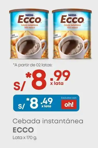 Makro Cebada instantánea lata x 170 g. ecco oferta