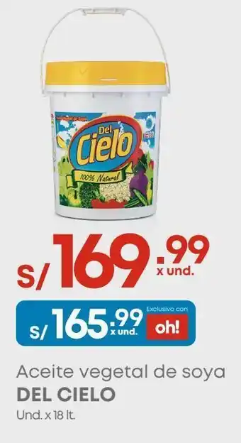 Makro Aceite vegetal de soya del cielo und. x 18 lt. oferta