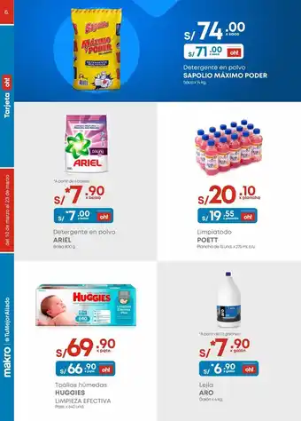 Makro Detergente en polvo sapolio oferta