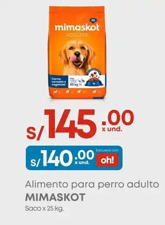 Makro Alimento para perro adulto saco x 25 kg mimaskot oferta