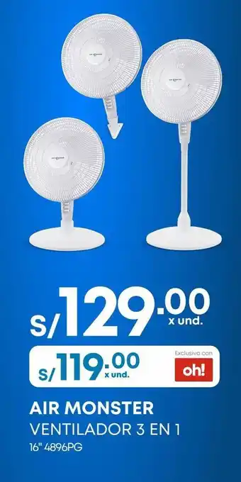 Makro Ventilador 3 en 1 air monster oferta
