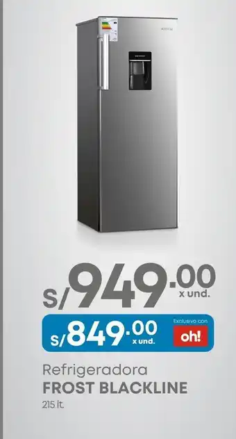 Makro Refrigeradora frost blackline oferta