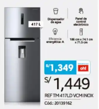 Plaza Vea Blackline Ref TM417LD VCM Inox oferta