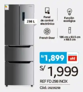 Plaza Vea Blackline Ref FD298 Inox oferta