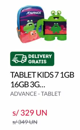 Tottus Tablet Kids 1GB 16GB 3G,... oferta