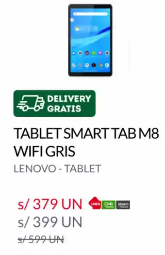 Tottus Tablet Smart Tab M8 Wifi Gris Lenovo-Tablet oferta