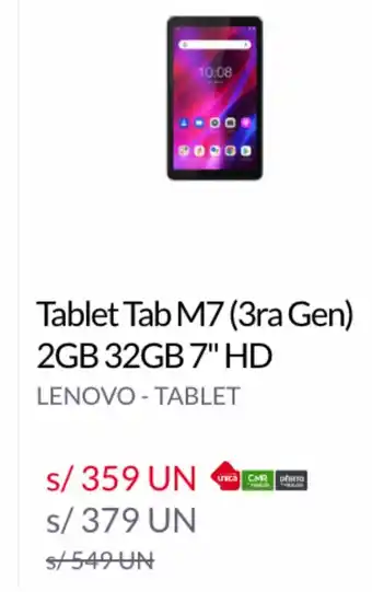 Tottus Tablet Tab M7 (3ra Gen) 2GB 32GB 7" HD oferta