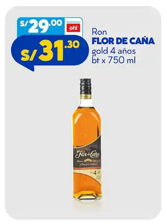 Ron Flor De Caña Gold 4 Años bt x 750 ml