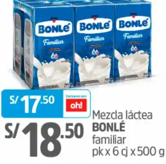 Plaza Vea Mezcla Láctea Bonlé Familiar 6x500g oferta