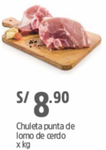Plaza Vea Chuleta Punta de Lomo de Cerdo oferta