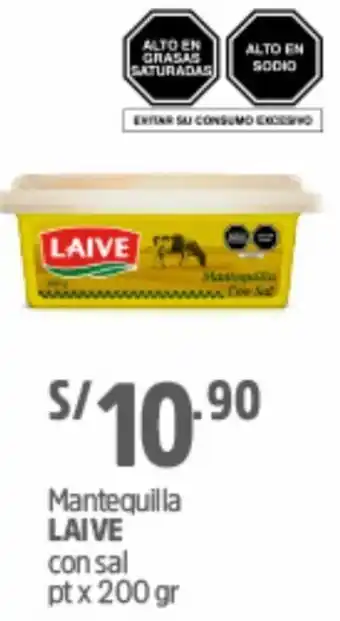 Plaza Vea Mantequilla Laive con Sal 200gr oferta