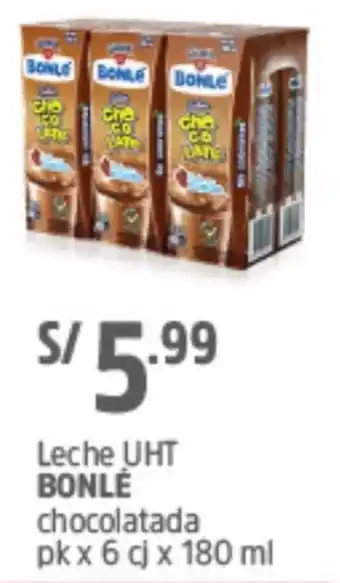 Plaza Vea Leche UHT Bonlé 6x180ml oferta