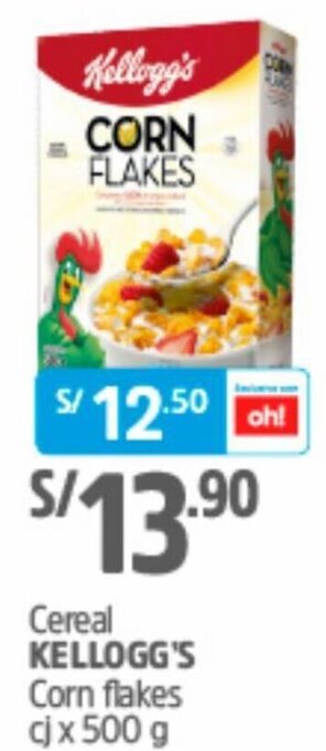 Plaza Vea Cereal Kellogg's Corn Flakes 500g oferta
