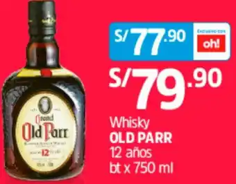 Plaza Vea Whisky Old Parr 12 Años x 750ml oferta