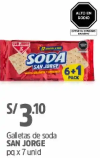 Plaza Vea Galletas de Soda San Jorge 7Unid oferta