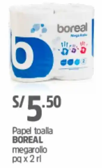 Plaza Vea Papel Toalla Boreal Megarollo 2rl oferta