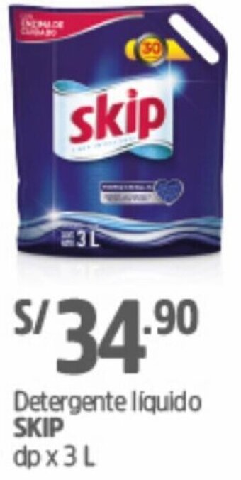 Plaza Vea Detergente Líquido Skip 3L oferta