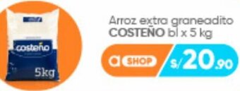 Plaza Vea Arroz Extra Graneadito Costeño 5kg oferta