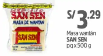 Plaza Vea Masa Wantán San Sen 500g oferta
