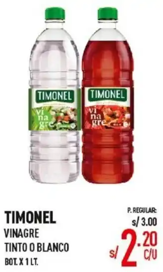Vega Timonel Vinagre Tinto O Blanco 1lt oferta