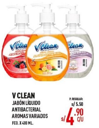 Vega V Clean Jabón Líquido Antibacterial Aromas Variados 400ml oferta