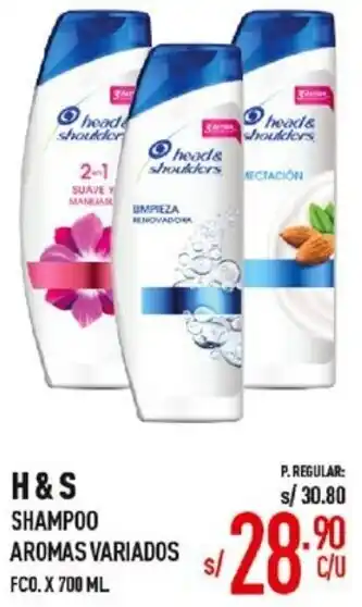 Vega H & S Shampoo Aromas Variados 700ml oferta