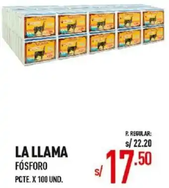 Vega La Llama Fósforo 100Unid oferta