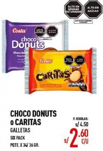 Vega Choco Donuts o Caritas 34/36gr oferta