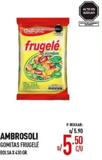 Vega Ambrosoli Gomitas Frugelé 430gr oferta